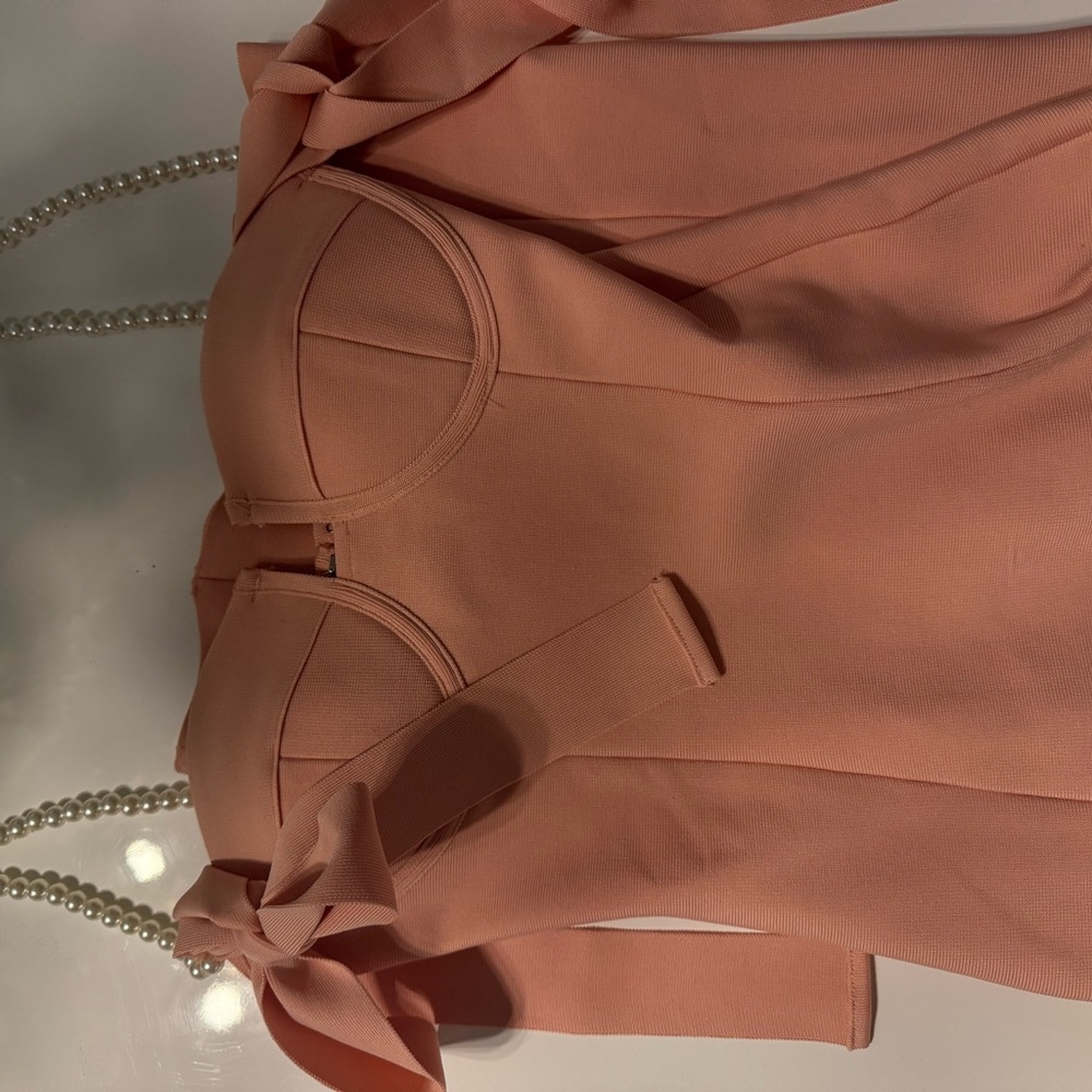 Elegant Peach Off-Shoulder Top